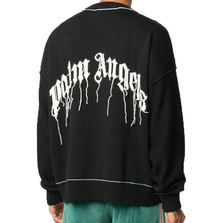 Palm Angels Ice Bear Sweater 'Black White' PMHE007E20KNI0011001