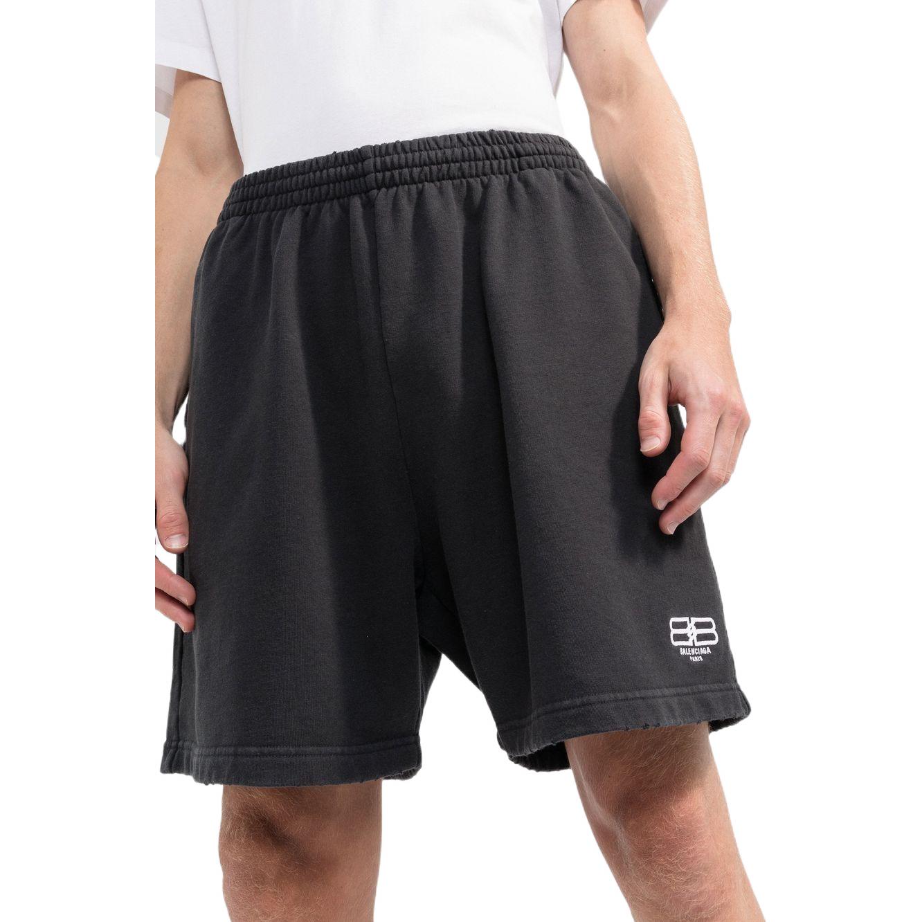 Balenciaga BB Paris Icon Sweat Shorts 'Black' 676137TMVG69034