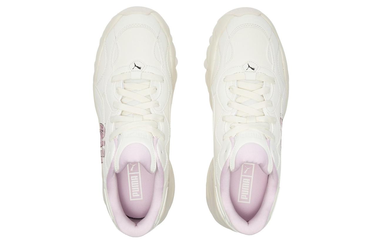 (WMNS) PUMA Pulsar Wedge Logo Play 'White Pink' 395450-01