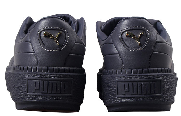(WMNS) PUMA Platform Trace Premium Low-Top Sneakers Black 369927-02