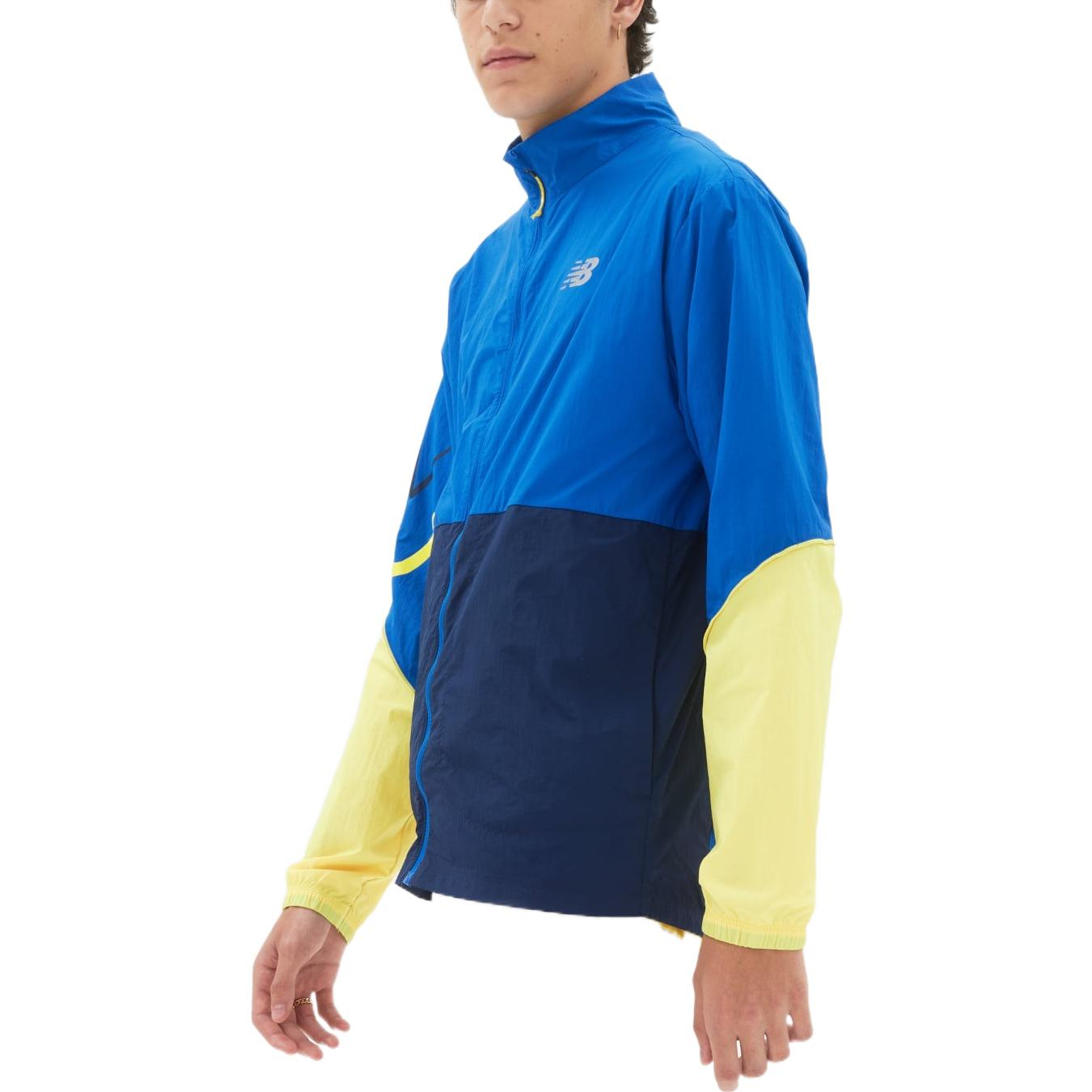 New Balance Impact Run Graphic Woven Jacket Asia Sizing 'Cobalt' MJ21265-CO