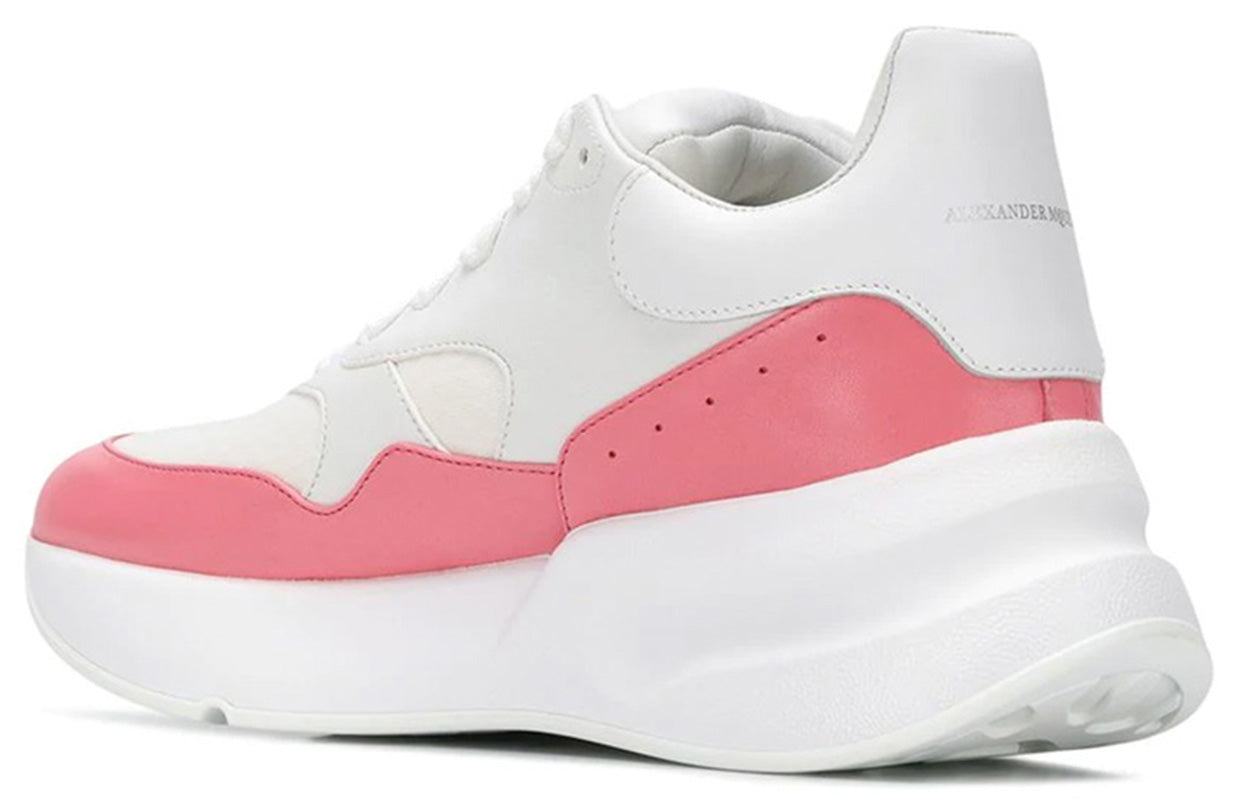 (WMNS) Alexander McQueen Oversized Runner in Nappa Calf Leather 'White Pink' 533710WHT999374
