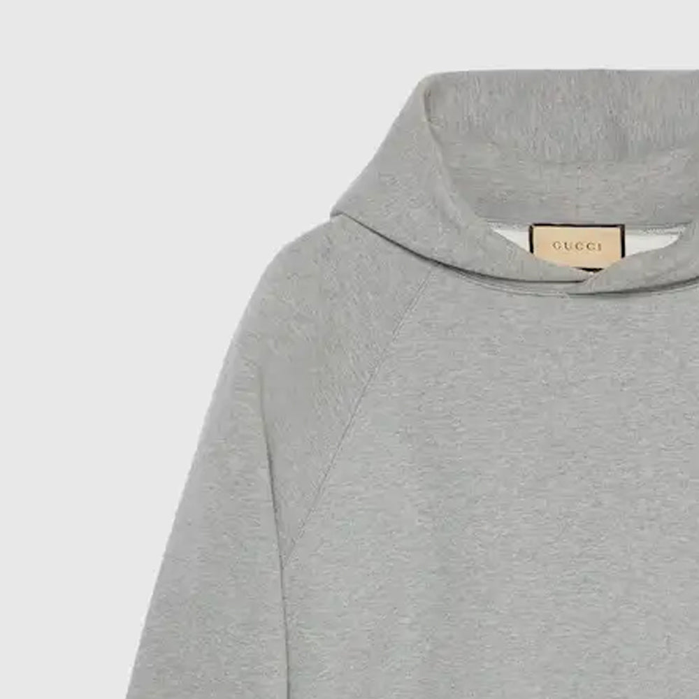 Gucci Cotton Hooded Sweatshirt With Print 'Grey' 768454-XJF3Y-1230