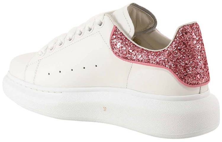 (WMNS) Alexander McQueen Oversized Sneaker 'Beige Pink Glitter' 558945WIA4Y9414