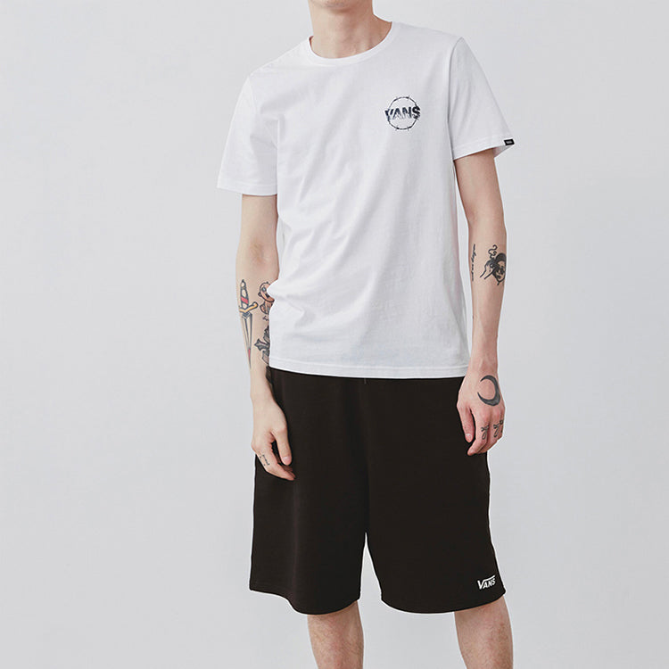 Vans Back Printing Short Sleeve Couple Style White VN0A4P5AWHT