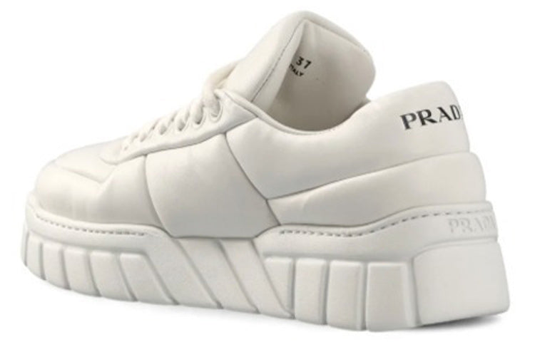 (WMNS) PRADA Padded Nappa Leather Sneakers 'White' 1E136N_2DL8_F0009