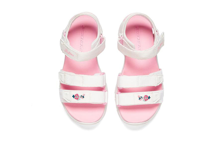 (GS) Skechers D'lites Sandals 'White Pink' 664134L-WHT
