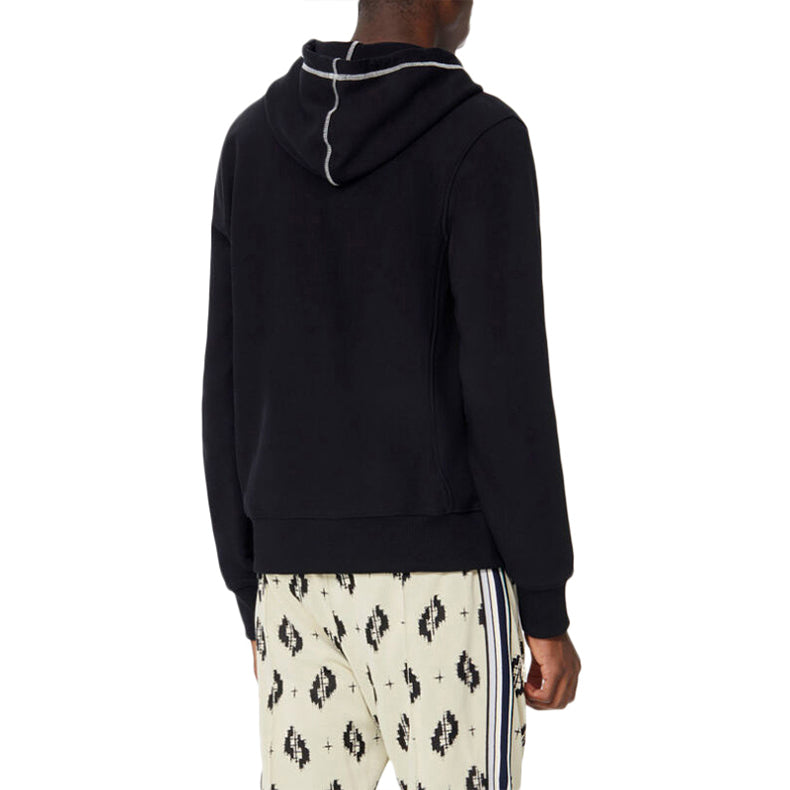 KENZO Printing Pattern Drawstring Hoodie 'Black White' FA55SW3644ME-99