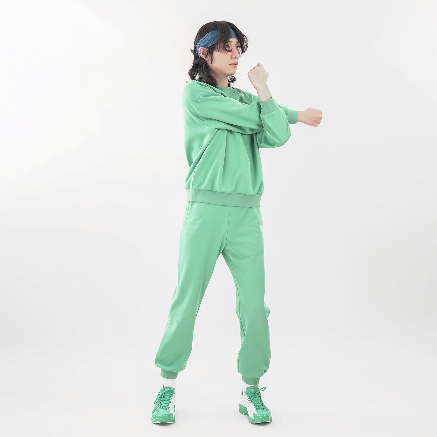 ASICS x 8ON8 Crossover Sports Loose Round Neck Pullover Couple Style Green 2203A123-300
