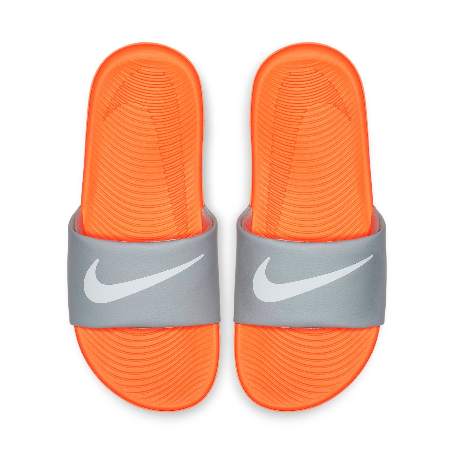 (GS) Nike Kids' Kawa Slide Sandals Grey/Orange 819352-801
