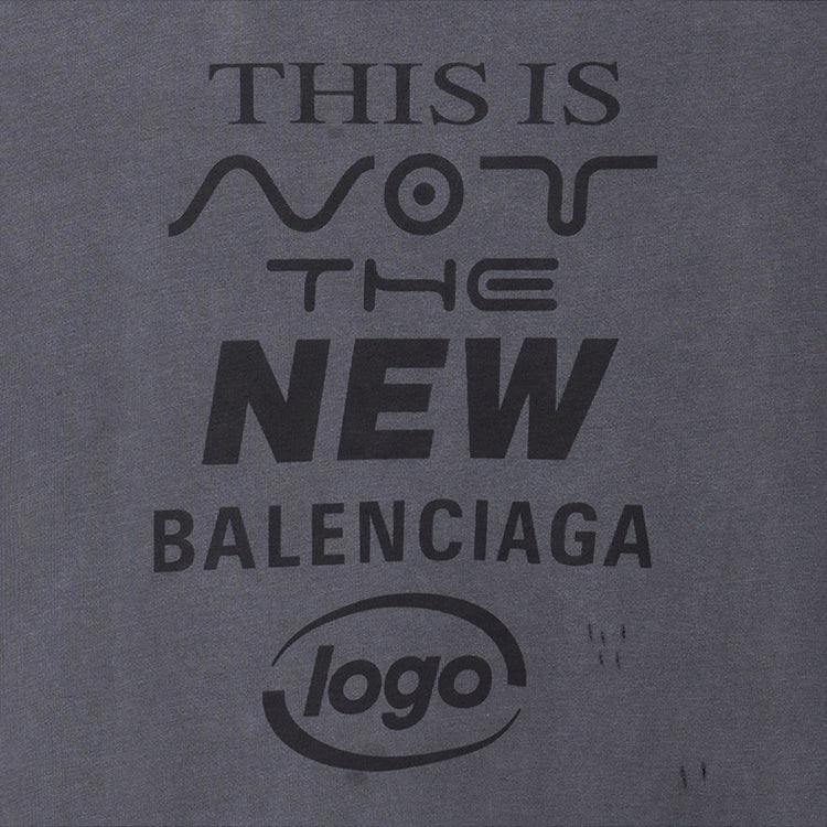 Balenciaga 'This Is Not' Logo T-shirt 'Grey' 661705TKVD91069