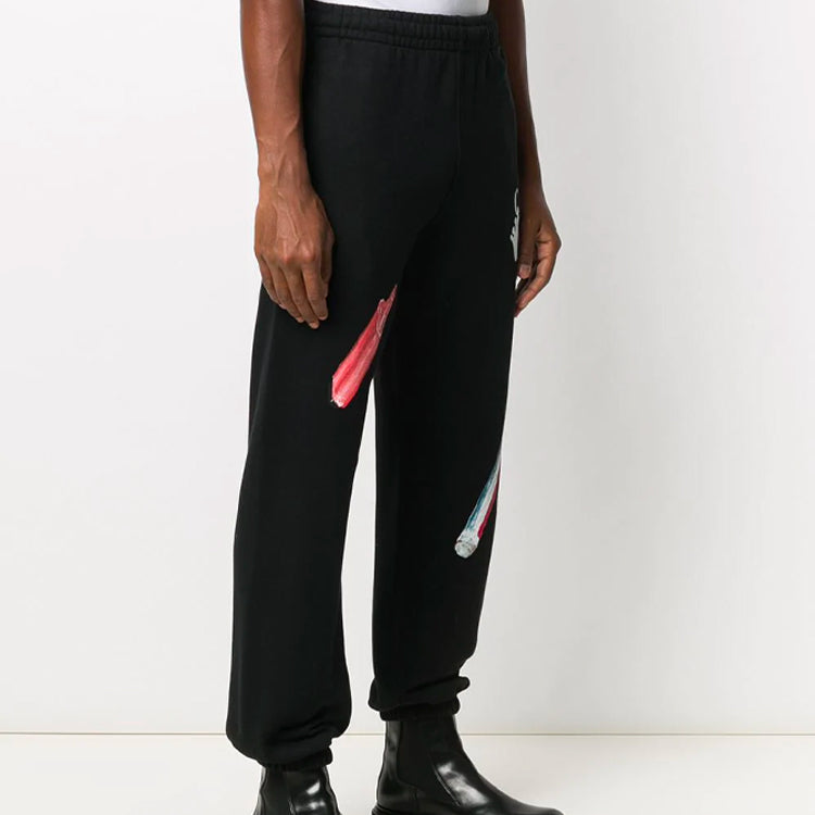 Off-White Pascal Pill Applique Sports Pants Men's Black OMCH030F20FLE0021001