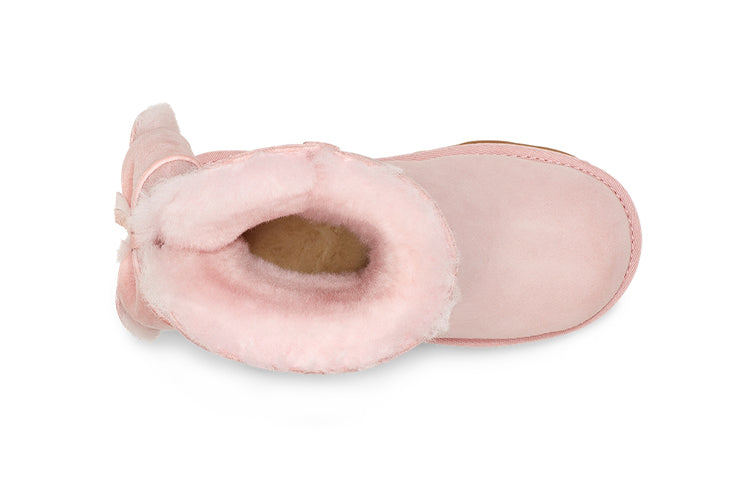 (PS) UGG Classic Mini II Cuffed Bow Pink Fleece Lined 1112298T-PCD
