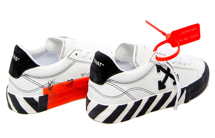 (WMNS) Off-White Arrow Vulcanized Low 'White Black' OWIA216E20LEA0010110