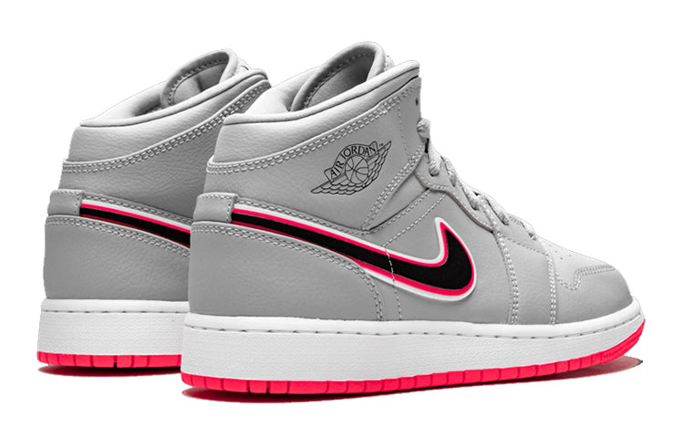 (GS) Air Jordan 1 Mid 'Wolf Grey Pink' 555112-060
