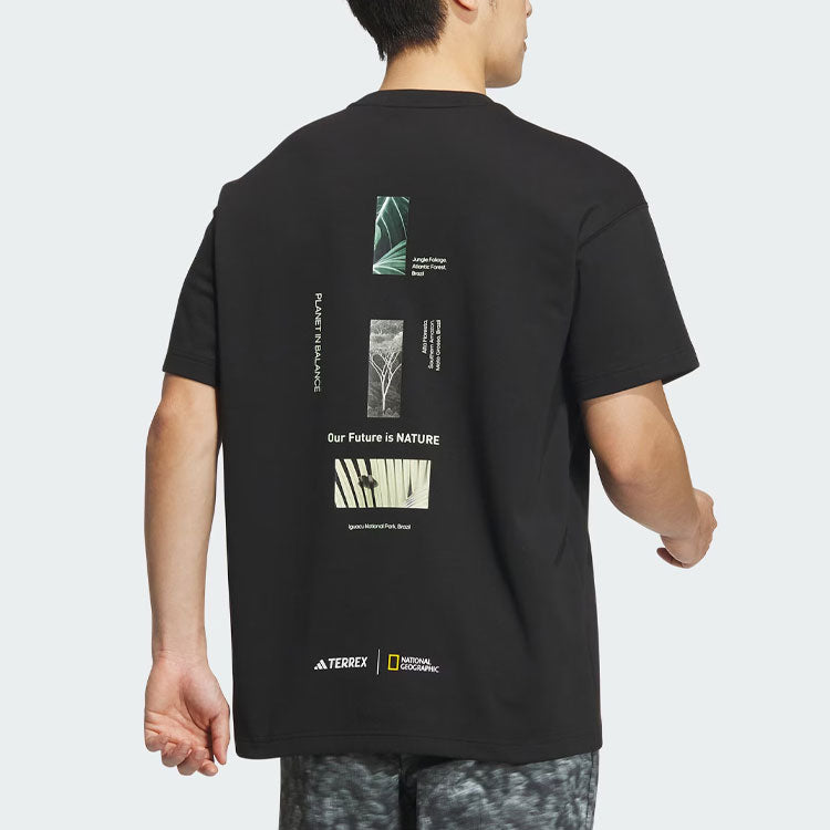 adidas National Geographic AEROREADY Graphic Tee Asia Sizing 'Black' IS9515