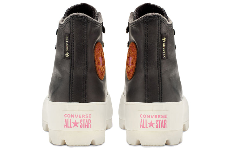 (WMNS) Converse Chuck Taylor All Star Lugged Waterproof Leather High Top Thick Sole Black White 565006C