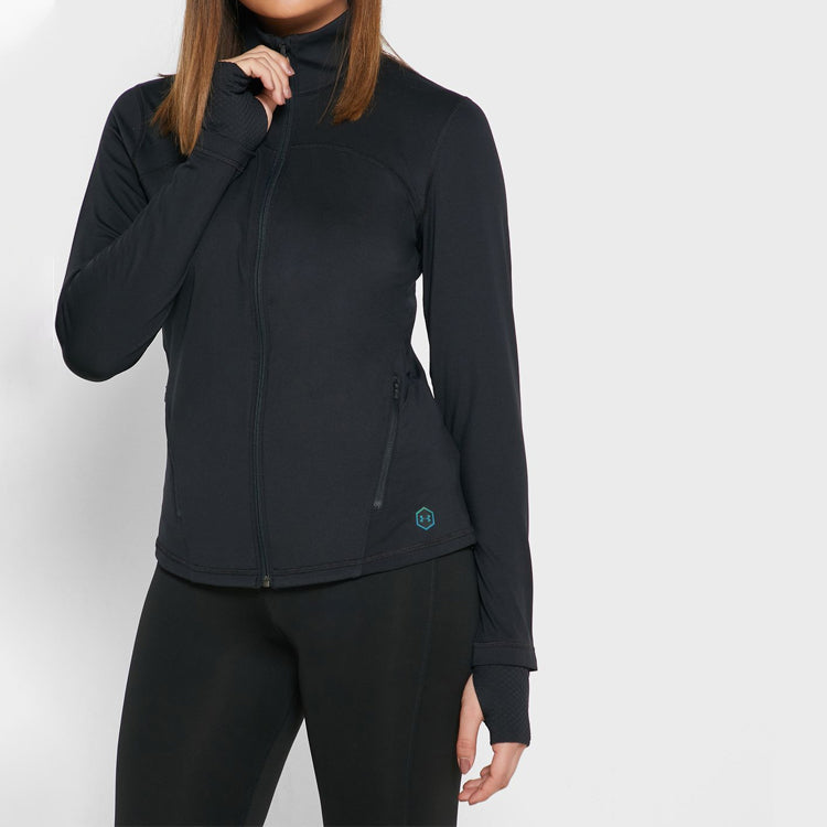 (WMNS) Under Armour UA RUSH Training Sports Jacket Black 1359081-001