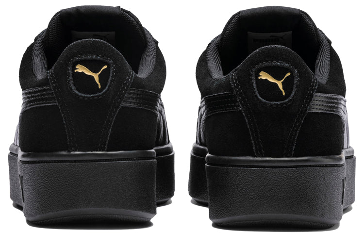 (WMNS) PUMA Vikky Stacked Black/Gold 369144-01