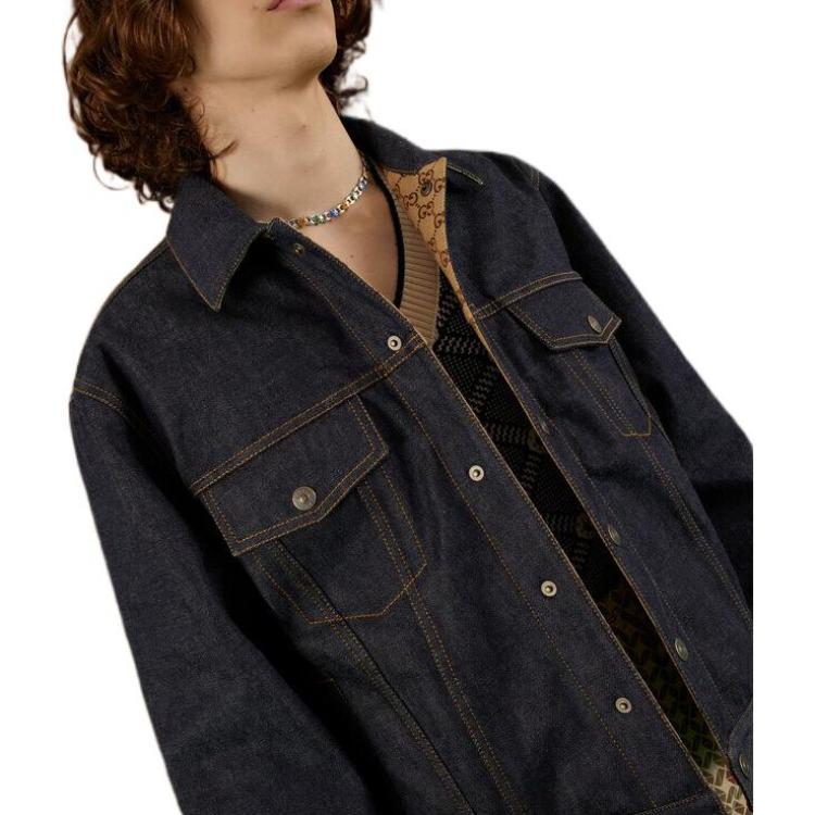 Gucci GG Reversible Denim Jacket 'Beige Ebony Blue' 702763-XDB2K-4759