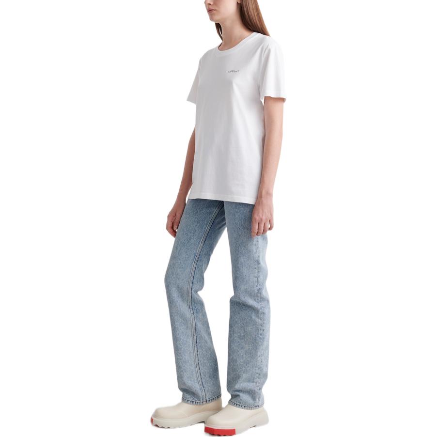 (WMNS) Off-White Floral Arrow Short Sleeve T-Shirt 'White' OWAA089S22JER0050184
