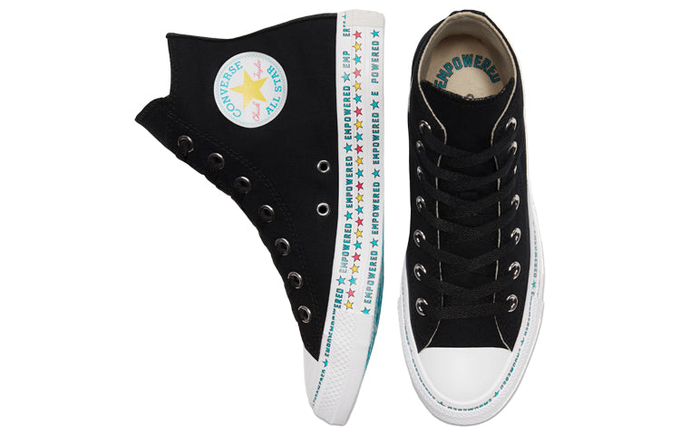(WMNS) Converse Chuck Taylor All Star Black Colorful Stars Sneakers 'Black Blue Yellow' 567103C