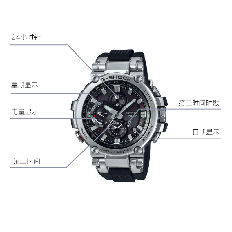 CASIO G-Shock MT-G 'Black Silver' MTG-B1000-1A