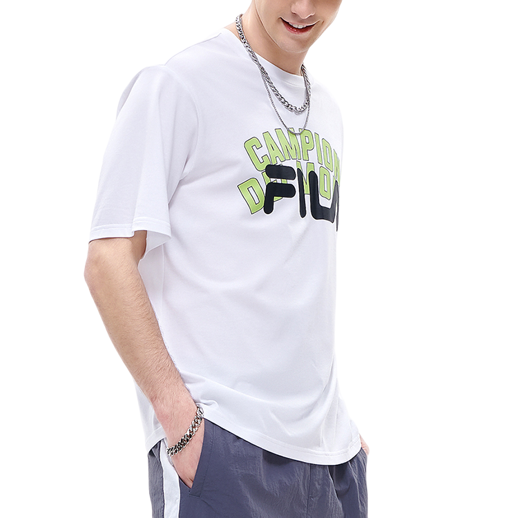 FILA FUSION Basketball Tee 'White Green' T11M225109F-WT