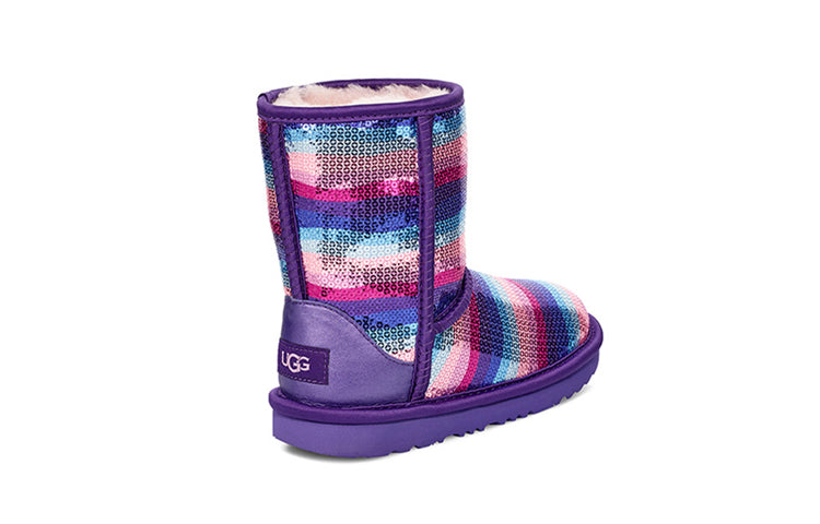 (PS) UGG Classic Short II Rainbow Purple 1103622T-VRBW