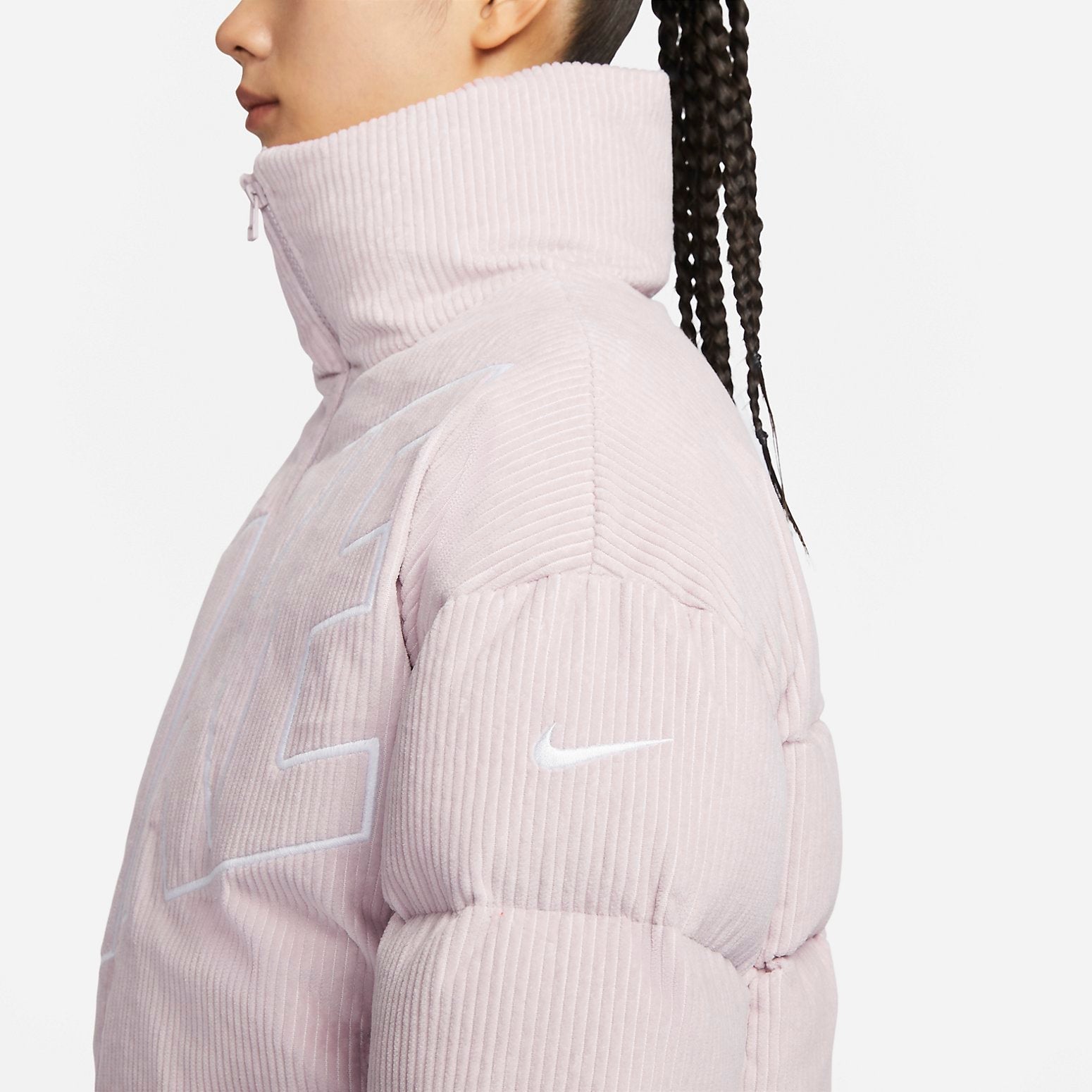 (WMNS) Nike Sportswear Essential Therma-FIT Oversized Corduroy Puffer 'Purple Grey' FD8214-019