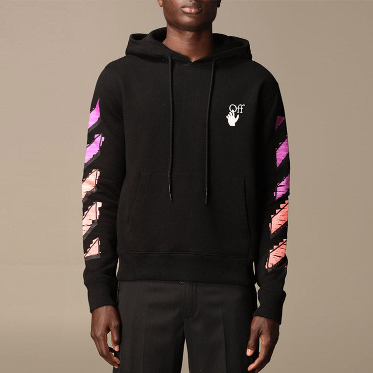 Men's Off-White Stripe Drawstring Black OMBB034R21FLE00310