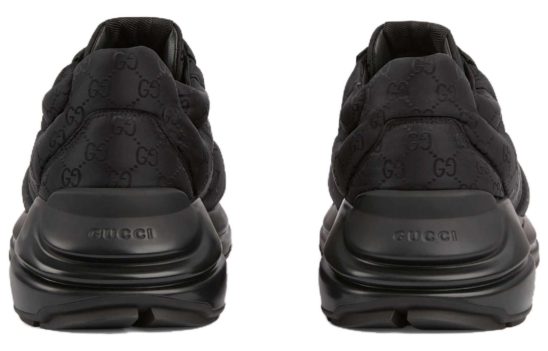 Gucci Rhyton Sneakers 'Black Monogram Nylon' 757862-UUY00-1000