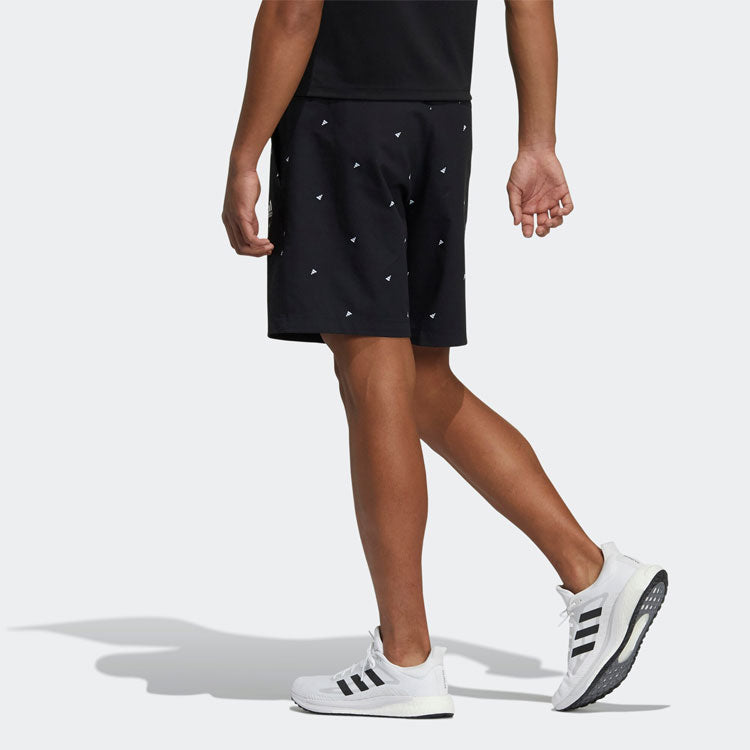 adidas Fi Short Aop Logo Printing Athleisure Casual Sports Shorts Black GP0948