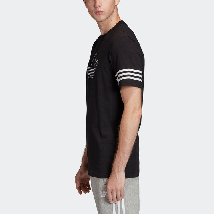 adidas originals Outline Tee Logo Short Sleeve Black FM3897