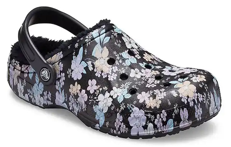 (WMNS) Crocs Baya Lined Clogs 'Black White' 205975-0CV