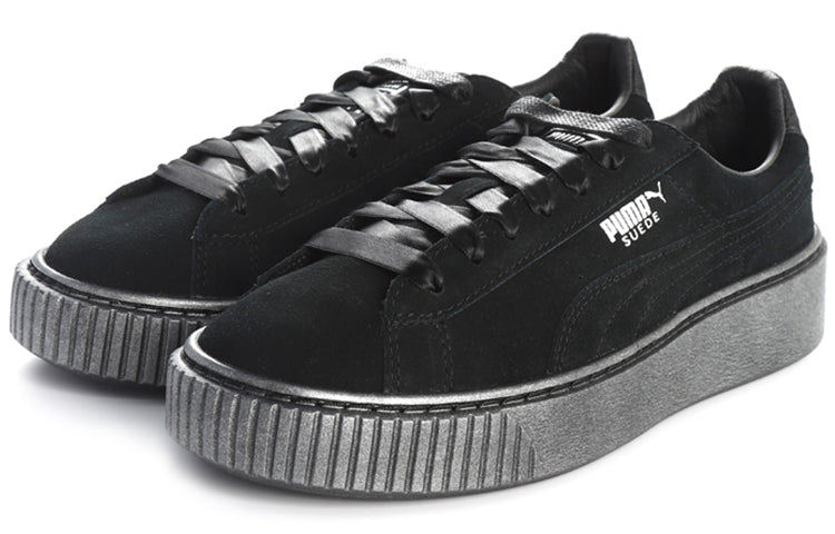 (WMNS) PUMA Suede Platform 'Black' 366106-01