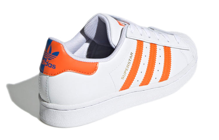 (GS) adidas Superstar J 'White Orange' FZ0648