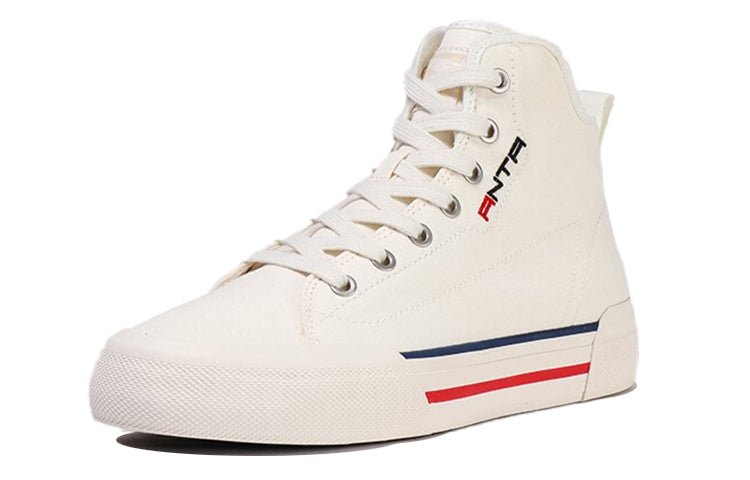 (WMNS) ANTA High Top Canvas Shoes 'Ivory Red' 122118665-1