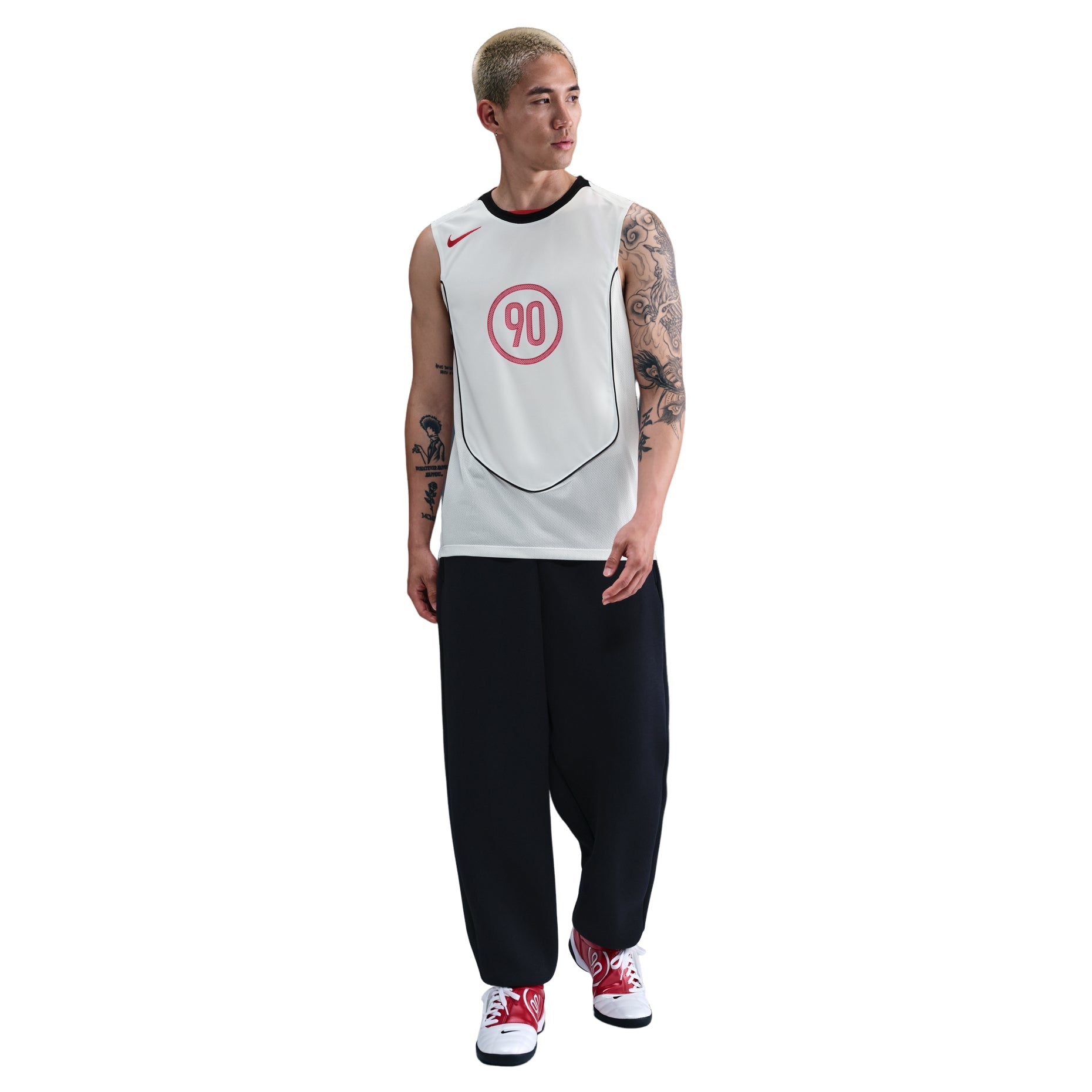 Nike Total 90 Dri-FIT Sleeveless Soccer Top Asia Sizing 'Sail Black' HV1181-133