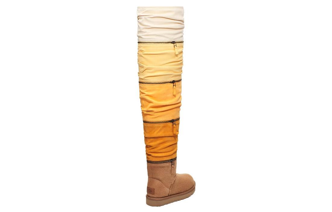 (WMNS) UGG Classic Sweater Letter TA knitted suede high-leg boots 'Brown Tan' 1131991-CHMU
