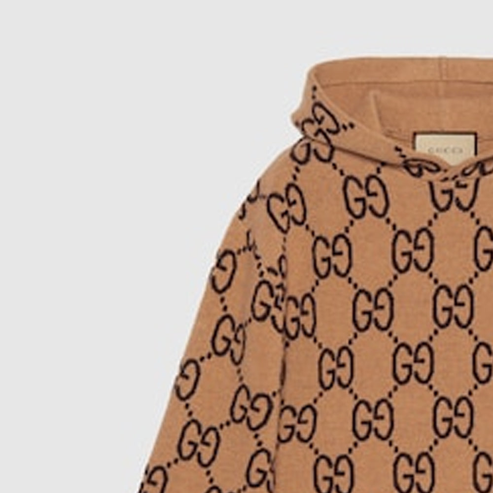 Gucci GG Wool Hooded Sweatshirt 'Camel Ebony' 770582-XKDSL-2667