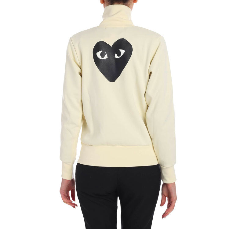 (WMNS) COMME des GARCONS PLAY Big Black Heart Track Jacket 'White' AZ-T255-051-3