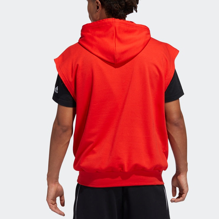adidas Dm Ss Printing Sports Sleeveless Red FR5747