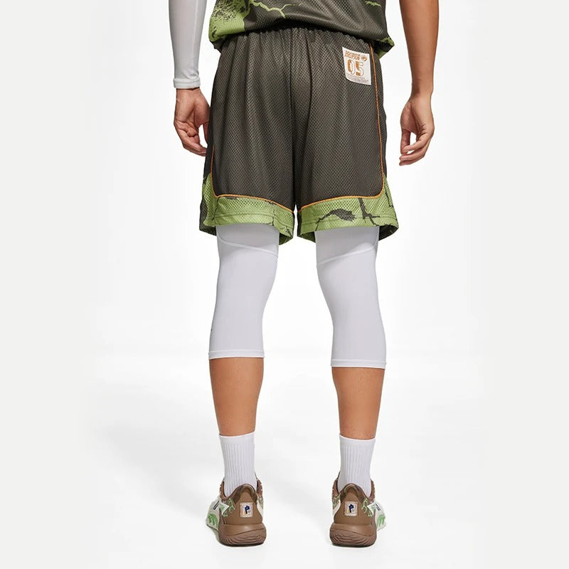 Li-Ning BadFive Basketball Competition Shorts 'Olive Green' AAPS469-1