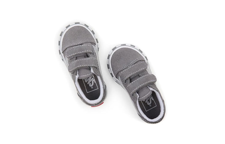 Vans Toddler Reflective Sidestripe Old Skool Velcro 'Gray White' VN000D3YAC1