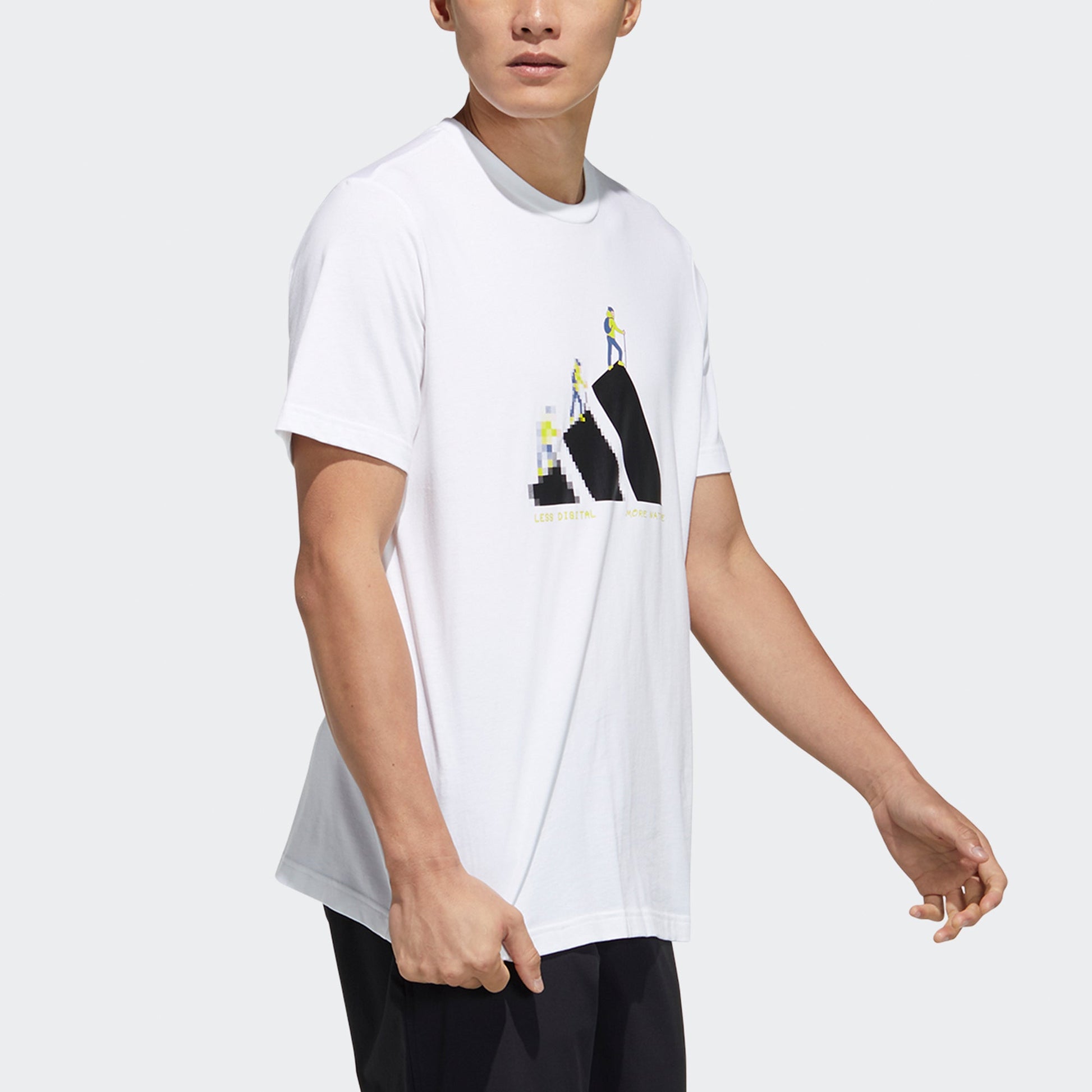 adidas Unisex More Od Gfx T Printing Sports Round-neck White GN7321
