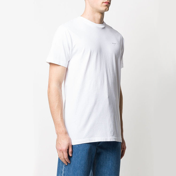 Off-White Small Logo Round Neck Short Sleeve White OMAA027R201850170110