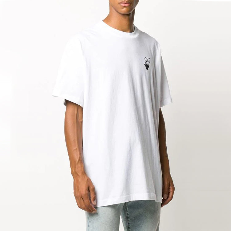 Off-White FW20 Human Skeleton Arrow Short-sleeve Tee Men's White OMAA038F20FAB0020110