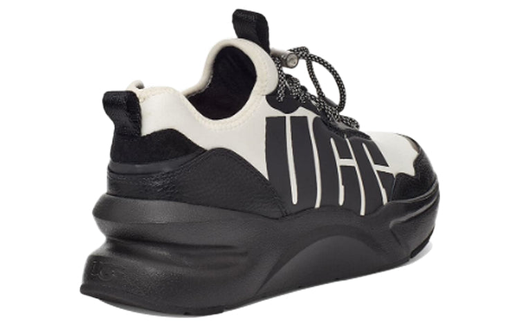 (WMNS) UGG La Daze Wear-resistant Cozy Sports Thick Sole Shoe White Black 1114494-BWHT
