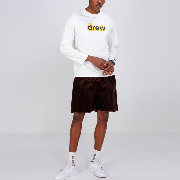 Drew House Secret Smiling Face Alphabet Long Sleeves Unisex White DR-SS20-005